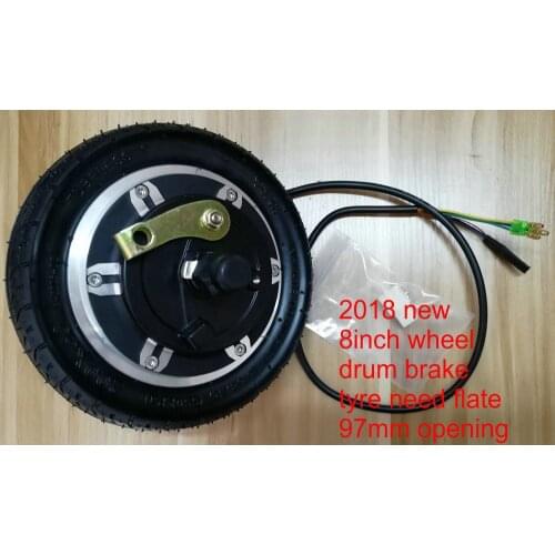 8inch BLDC Motor Drum Brake 97mm Opening Inflate Free Hollow Tyre 24v36v48v180w-250w FOR Electric Scooter FOLDING Bicycle MTB