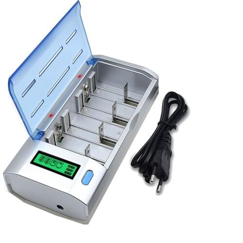 C906W Multi Usage 4 Slots LCD Display Battery Charger For Nimh Nicd AA/AAA/SC/C/D/9V Rechargeable battery