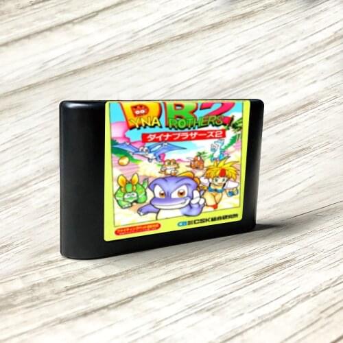 Dyna Brothers 2 - Japan Label Flashkit MD Electroless Gold PCB Card for Sega Genesis Megadrive Video Game Console