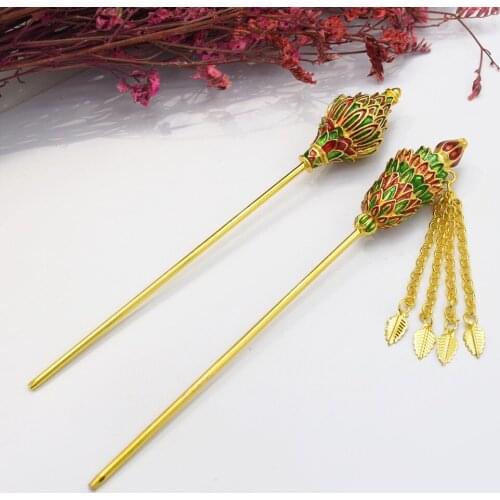 Egypt Indian Metal Flower Hair Sticks Handmade Hair Pins Clips Bridal Headpiece for Women Gypsy Head Wedding Hair Accessories