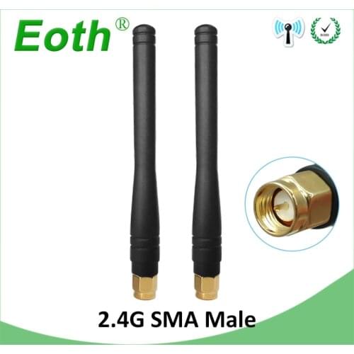 2pcs 2.4GHz Antenna WIFI SMA Male connector 3dbi Aerial 2.4 ghz antena wi fi 2.4G antenne for Wireless wi-fi Router antenas