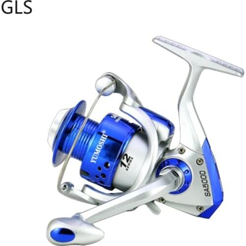GLS 5.5:1 Fishing Reel 1000-7000 Series Folding Rocker Spinning Wheel Fishing Coil pesca