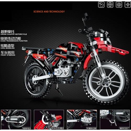 NEW 481 Pcs City Speed Motorbike Building Blocks Motor Off-Road Haulage Motorcycle Race Bricks Toys For MAN BOYS Christams
