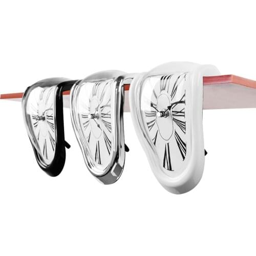Creative Melting Clock Home Decoration Gift Surrealist Salvador Dali Style Clocks Surreal Distorted Wall Clock