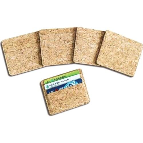 Creative Wood Grain Leather Credit Card Case Mini ID Card Holder Thin Mens Universal Wallet Case Card Holder 3 Card Slots