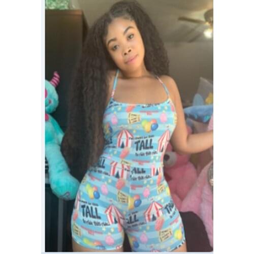 Summer Sexy Women Sleepwear Jumpsuit Ladies Sleeveless Deep V Neck Bodycon Stretch Leotard Button Short Romper