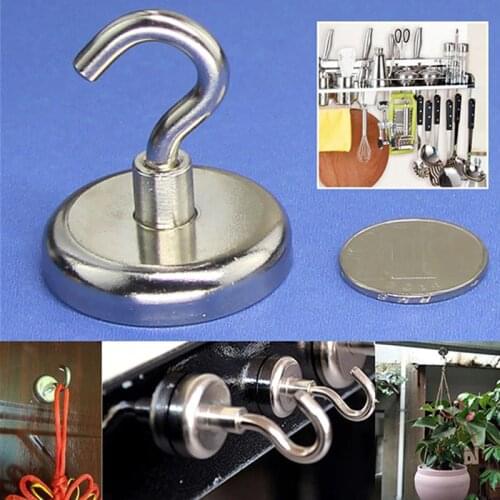 4pcs Magnetic Hooks Powerful Heavy Duty Neodymium Magnet Refrigerator Surfaces Not Scratch WXV Sale