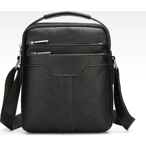 PU Leather Messenger Bag Male