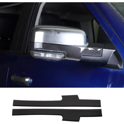 Soft Real Carbon Fiber Side Rearview Mirror Cover DecorativeTrim Fit for Dodge Ram 2010-2015 Exterior Car Accessories