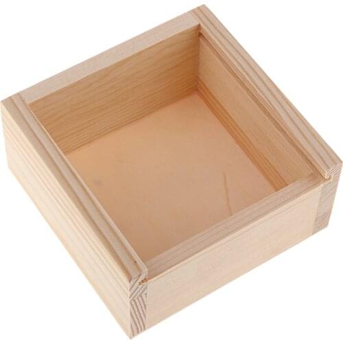 Unfinished Wood Organizer Open Box with Lid, Toilet Wooden Storage Box for Bathroom and Kitchen, Jewelry Box Trinkets Holder