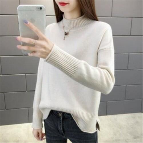 2020 Autumn and winter new all-around high neck sweater womens bottoming sweater twist cover thickened slim knit trend PZ2756