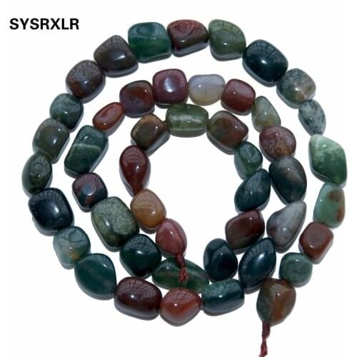 Wholesale 5-8 MM Irregular Shape Natural India Agat Stone Straight Hole Beads For Jewelry Making DIY Necklace Bracelet
