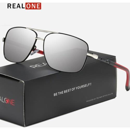 2020 New REALONE Men Vintage Aluminum Polarized Sunglasses Classic Brand Sun glasses Coating Lens Driving Eyewear For Men/Women