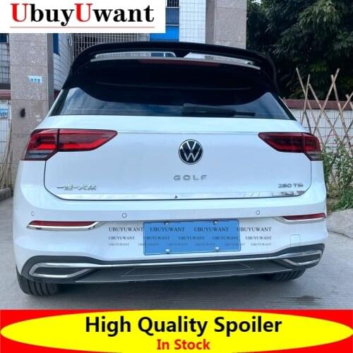 UbuyUwant For Volkswagen New GOLF 8 MK8 Spoiler Spoiler Car Rear Wing Rear Spoiler ABS Black 2020-2021 GOLF 8