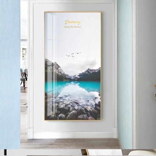 Fog Reef Snow Mountain Lake Pine Forest Wall Art Canvas Painting Nordic Posters And Prints Wall Pictures For Living Room Decor