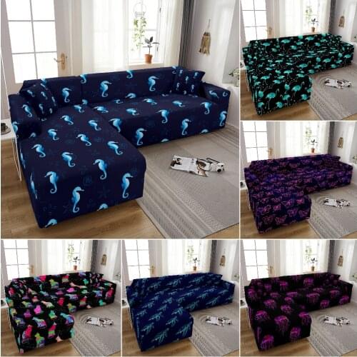 3D Printed L Shape Corner Sofa Covers for Living Room Spandex Elastic Sofa Cover Sectional Sofa Slipcover Couch Cover Home Decor