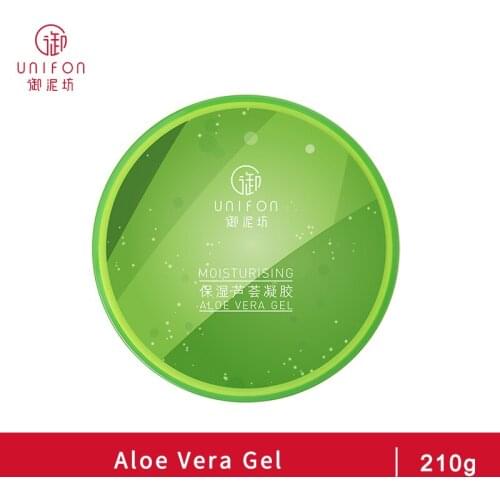 Unifon Moisturizing Face Aloe Vera Gel 210g Soothing Moisturizing After-Sun Repairing Cream Fades Acne Marks Skincare No Wash