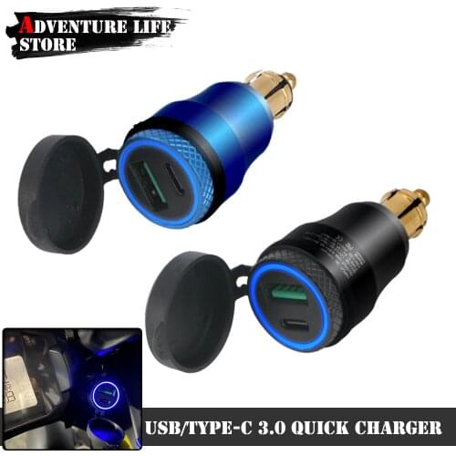 Motorcycle Type-C PD Power Delivery USB Charger QC 3.0 Quick Charger DIN Plug Adapter For BMW R1200GS R1250GS F 850GS 750 GS 800