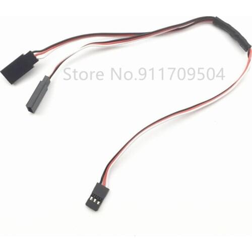 10pcs 50cm servo Y line parallel line one point two 1 tow 2 1 male 2 female 30 core model airplane RC TUTABA Y line
