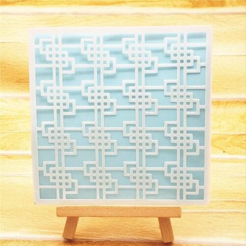 13x14cm Wonderful lines Scrapbook Stencils Spray Plastic Mold Shield DIY Cake Hollow Embellishment Printing Lace Ruler Valentine