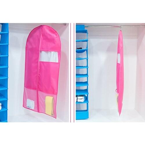 4 Colors PVC Plus Size Clothes Coat Suit Dustproof Storage Square Bag Case With Zipper Protector Wardrobe Hanging Storage Bags