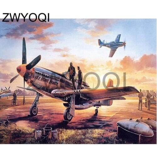 5D DIY Diamond embroidery Cross stitch aircraft Full Square Diamond painting aircraft fighter Full Round Diamond mosaic aircraft