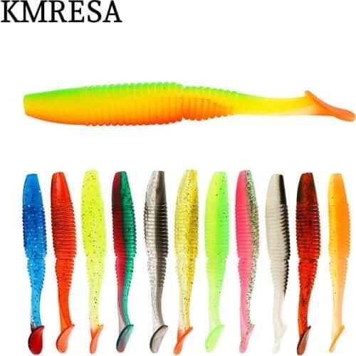 6pcs/lot 11cm 8.4g Easy Shiner Soft Lures Wobblers Fishing Lure Silicone Bait Double Color Carp Artificial Bait Swimbaits