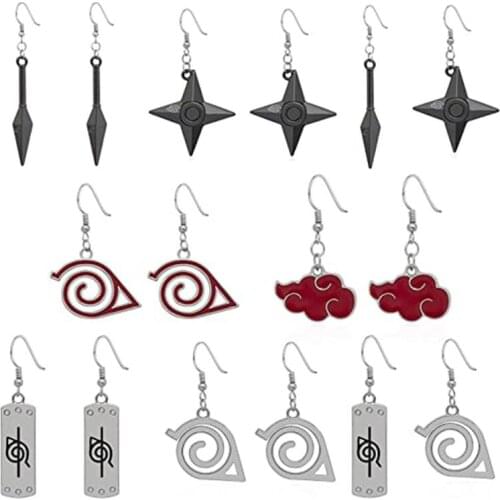 Anime Cosplay Jewelry Cosplay Anime Pendant Drop Red Cloud Earrings Dangle Earring Fans Creative Gift Earrings For Women Men