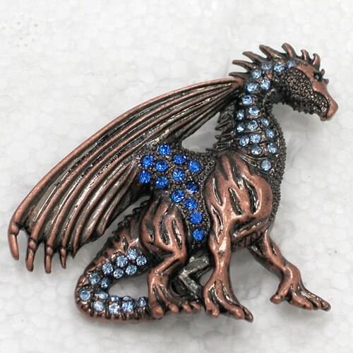 Blue Rhinestone Dragon Pin brooches C464 B3