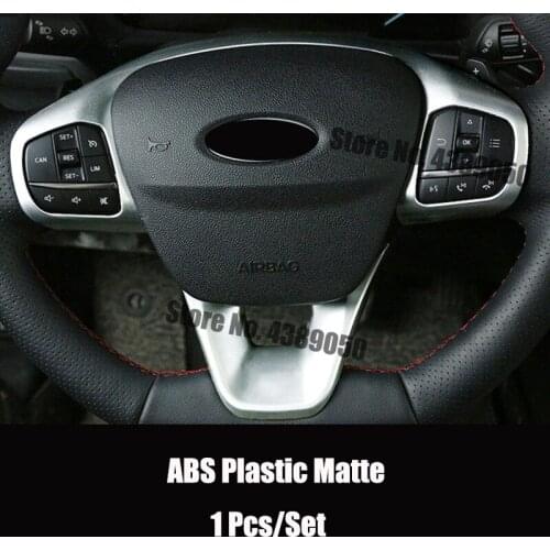ABS Matte For Ford Kuga Escape MK3 2020 Auto accessories Car steering wheel trim control button frame cover car styling 1pcs
