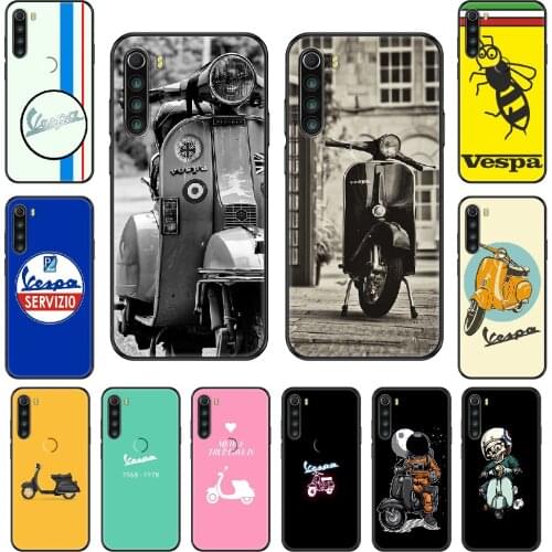 Vespa Scooter Motorcycle Phone case For Xiaomi Redmi Note S2 4 5 6 7 8 A S X Plus Pro black silicone coque fashion cell cover