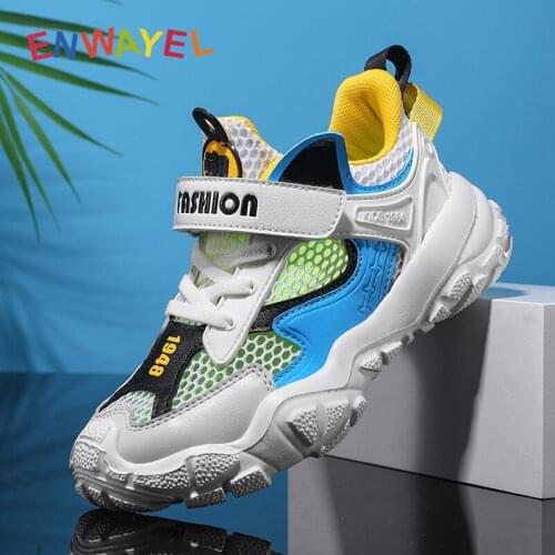ENWAYEL 2021 Casual Students mesh Breathable children boys Sneakers kids shoes for girls sport running school footwear