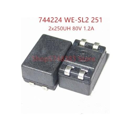 10PCS/LOT 744224 WE251 251 WE-SL2 9x6x5MM 2x250UH 80V 1.2A Common mode inductor