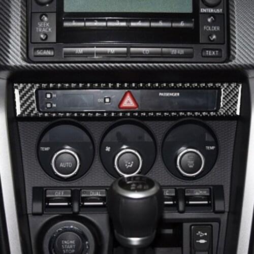 Genuine Carbon Fiber Car Emergency light Frame Cover Stickers For Subaru BRZ Toyota 86 2017-2019