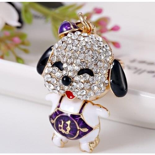 Creative puppy dogalloy keychain girl bag pendant small gift ornaments gifts wholesale
