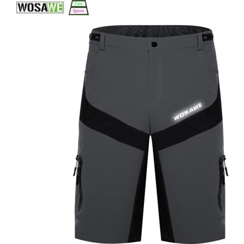 WOSAWE NEW Mens Cycling Shorts Loose Fit MTB Mountain Bike Shorts Outdoor Sports Hiking Downhill Bicycle Short Pants