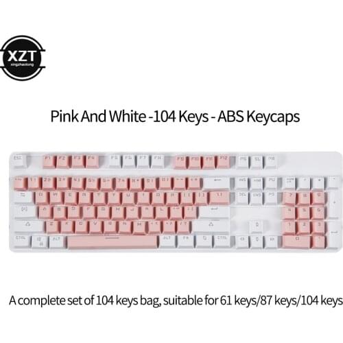 New ABS Translucent Keycap Ergonomic Stepped Arc Design 104 Key Color Backlight Mechanical Keyboard Keycap Universal