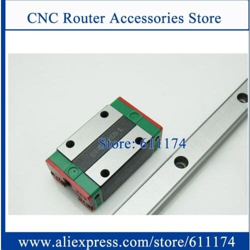 Original HIWIN Linear Guide Rail HGR15 L-200mm/250mm/300mm/350mm square Rail 1PC + HGW15CC/HGH15CA slider block 1PC