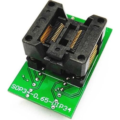 1pcs SSOP28(34)-0.65-01 5.3mm 209mil Socket Adapter for DIP 28 Pin Plus Programmer Test Gold plating contact Pitch 0.65mm