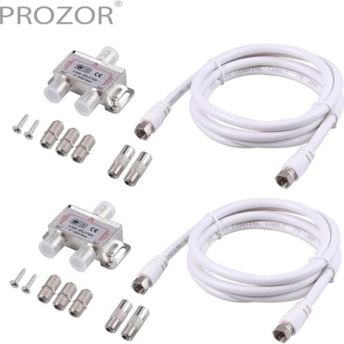 Proster 5-2500MHz 2 Way TV / CATV Broadband Splitter 2500MHz Compatible with Virgin Media, NTL, Telewest, Eurovox, Starview