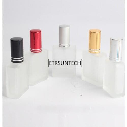 15ML Frosted Glass Spary Empty Bottle whit Cap Flat Style Frosted Semi Clear Glass Spray Bottle F3839