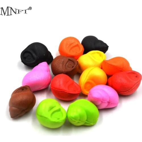 MNFT 12Pcs Realistic Snail-shaped Boilies Floating Bait Fake Artificial River Snails for Carp Hair Zig Rig Method Feeder Fishing