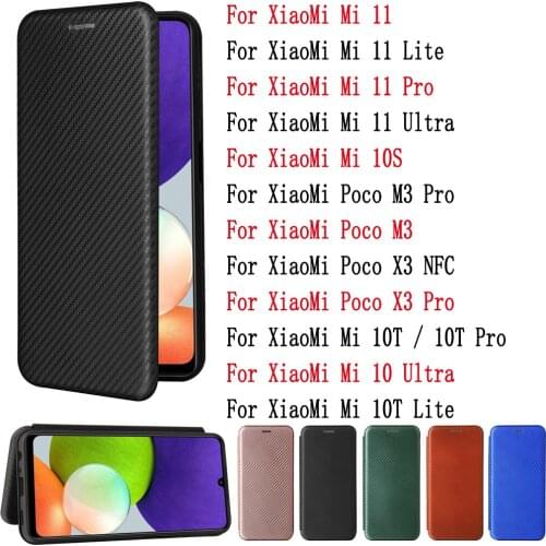 Sunjolly For XiaoMi Mi 11 Pro Lite Ultra 10S 10T Lite 10 Ultra 10T Pro Poco M3 X3 Pro NFC Case Cover coque Leather Flip Wallet