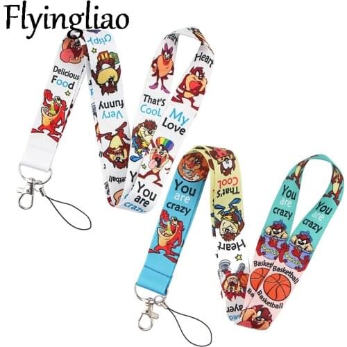Tasmanian Devil Lanyard For keys The 90s Phone Working Badge Holder Neck Straps With Phone Hang Ropes webbings ribbons Gifts