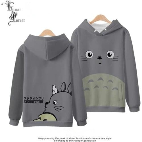 Totoro 3D Printing Men/Women Autumn Fashion Japanese Anime Hoodies Sweatshirt Long Sleeves Pollover Plus Size