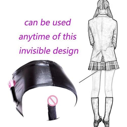 Sex Bondage Panties Leather Chastity Devices Belt Restraint Pants Underwear With Artificial Penis Vibration,Masturbation