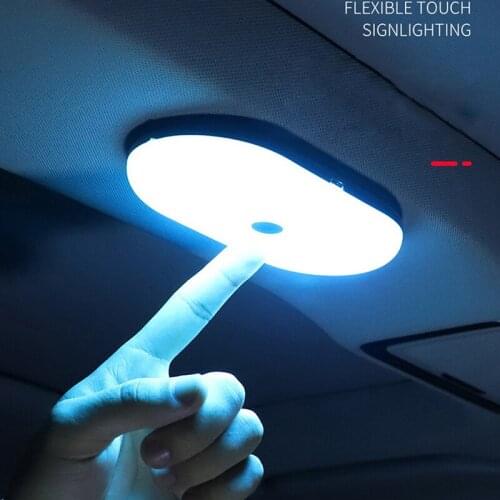 1PC Car Ceiling Lamp Touch Type Night Light USB Charging Car Interior Reading Light