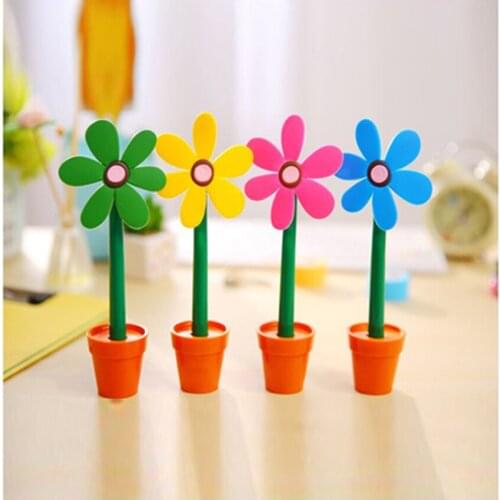 10Pcs/lot Creative Sunflower Ballpoint Pen Pill Ball-pen Gift Childrens Day Childrens Day Birthday Children Mini Small Present
