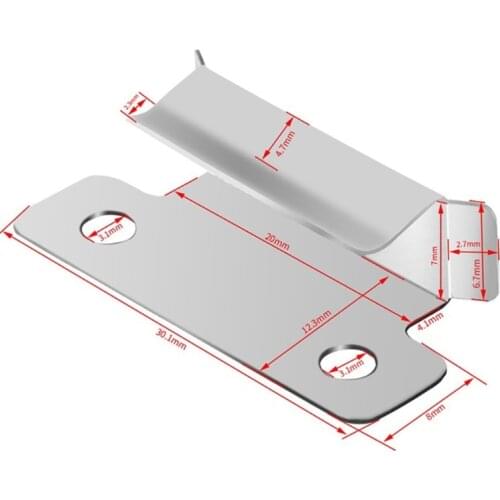 10pcs Printing Platform Glass Bed Fixing Clips Hot Bed Clamps Stainless Steel for 3D Printer for 7mm Thickness Platform