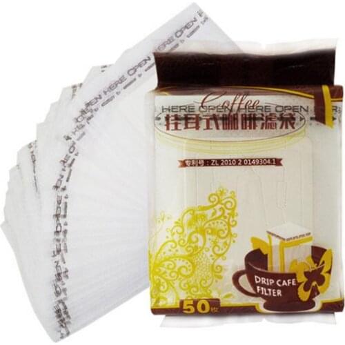 50 Pieces/bag Hanging Ear Coffee Filter Bag Material Imported From Japan Filter Drip Type Coffee Tool